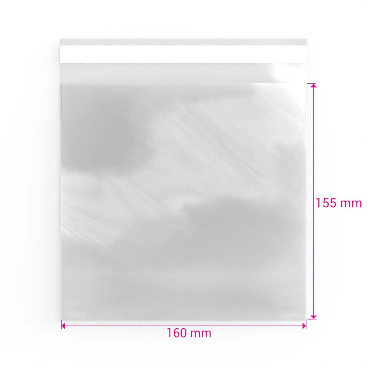 Zellophan-Beutel ohne Kopflasche