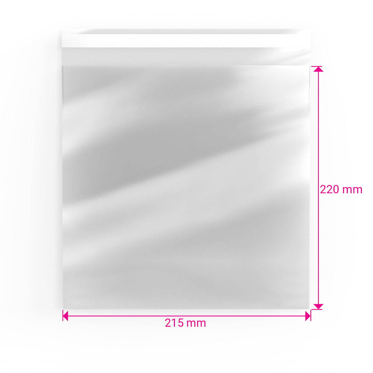 Zellophan-Beutel ohne Kopflasche