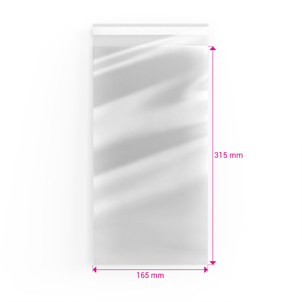 Zellophan-Beutel ohne Kopflasche