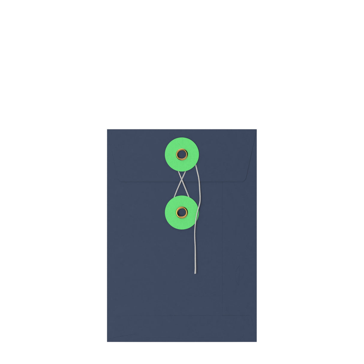 Farbige Briefumschläge mit Kordel- und Scheibenverschlus