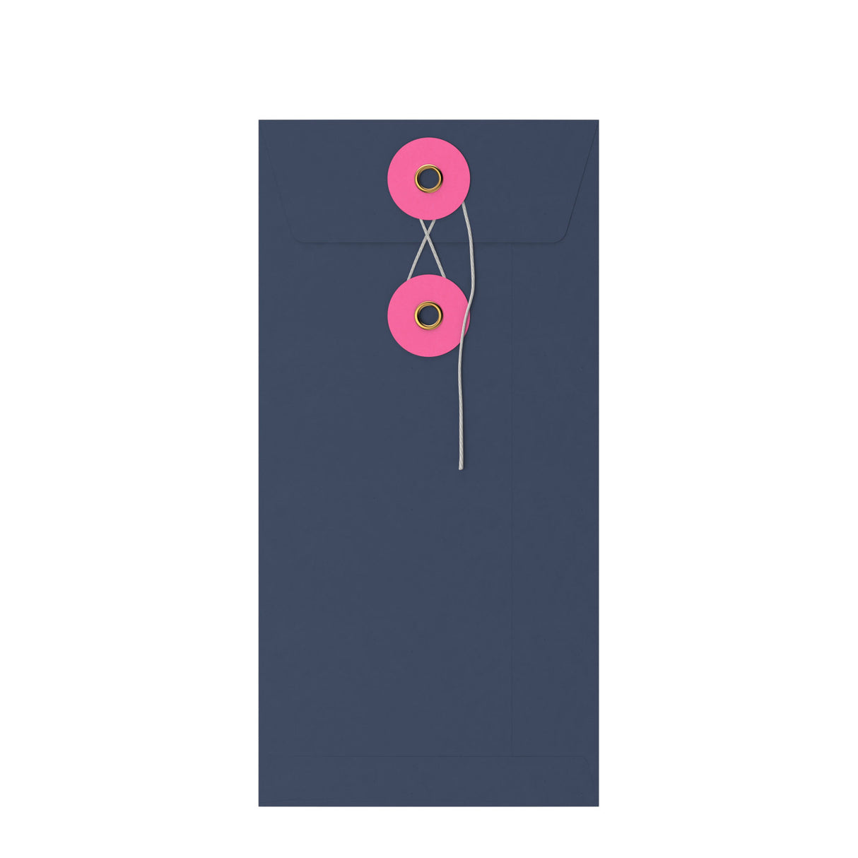 Farbige Briefumschläge mit Kordel- und Scheibenverschlus