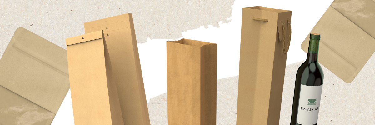 Faltentaschen aus Kraftpapier