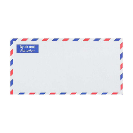 Weißer Luftpost Briefumschlag Airmail 110x220 mm (DL)