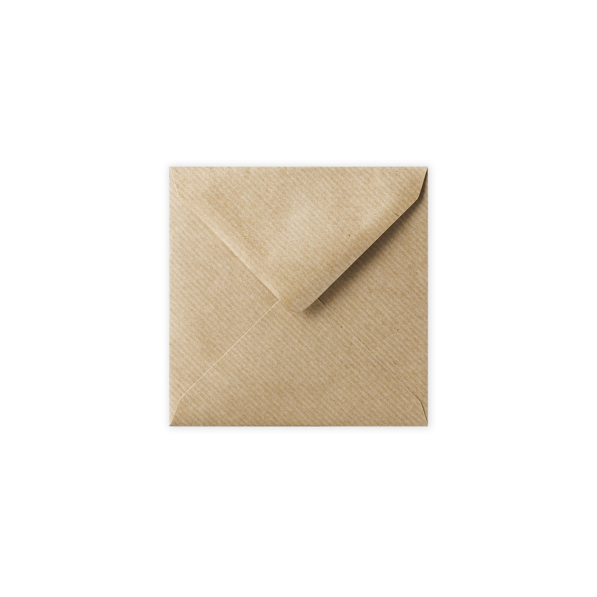 Gerippter Kraftpapier-Briefumschlag 116x116 mm