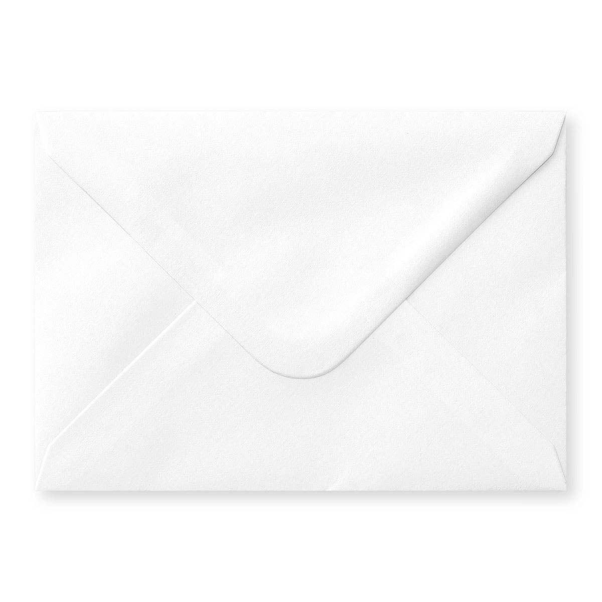 Weißer Briefumschlag - Diamant-Klappe 120x165 mm