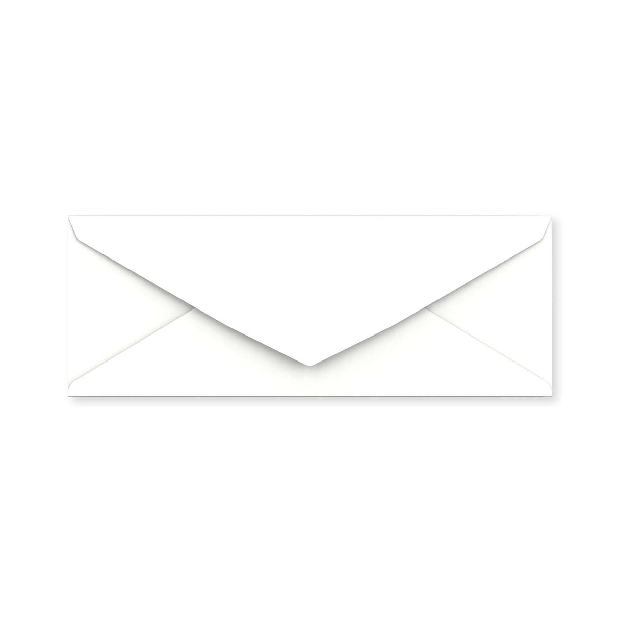 Weißer Briefumschlag - Diamant-Klappe 80x215 mm