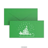Christmas Envelope – Snow Sled Dark Green 110 x 220 mm (DL)