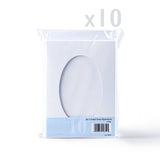 Weiße dreifach gefaltete Karten mit ovalem Ausschnitt – Packung