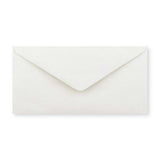 Leichter weißer Briefumschlag mit Leinenstruktur (90 g/m²) 110x220 mm (DL)