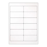 Weisser klarer klebeetiketten