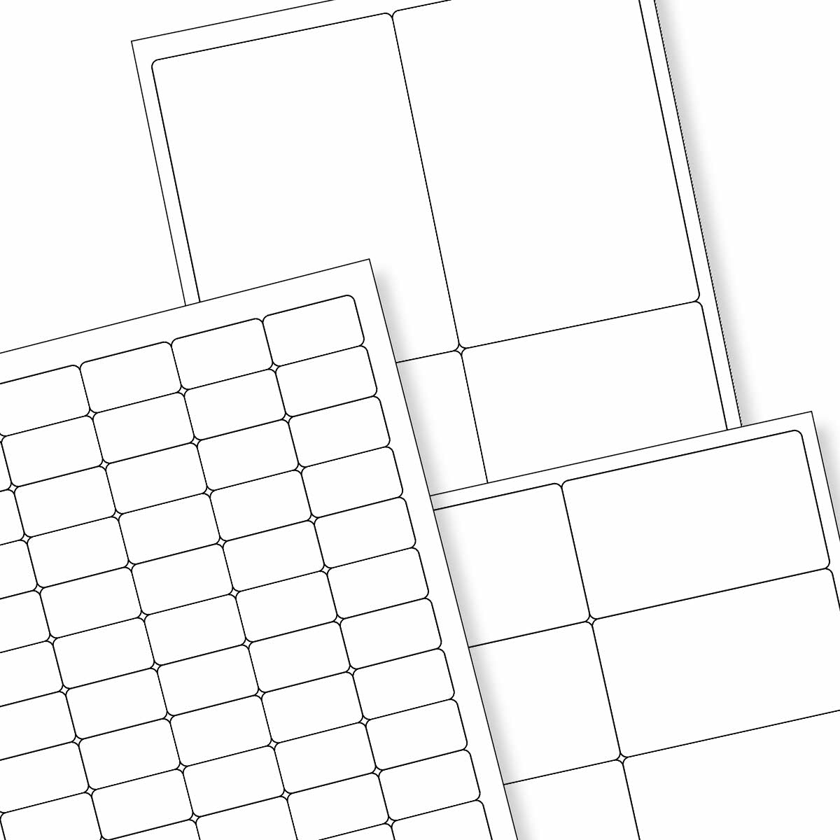 Weisser klarer klebeetiketten