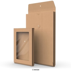 Faltentaschen mit Bindfadenverschluss und Panoramafenster